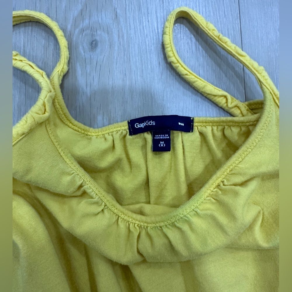 Gap Kids Girl’s Spaghetti Strap Yellow Dress Size M (8) - Picture 2 of 4